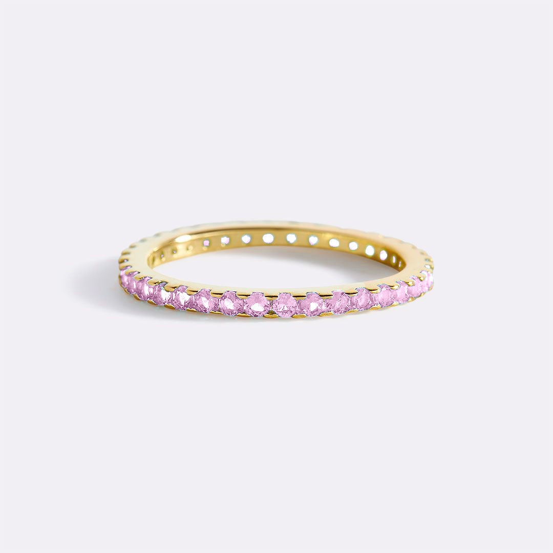 October Birthstone Eternity Stacking Ring