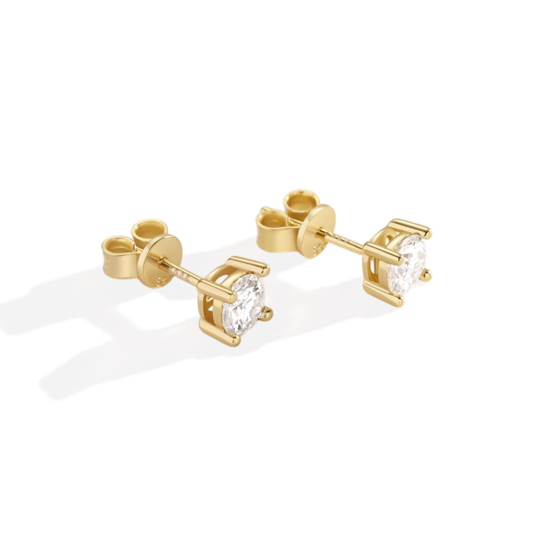 Classic Diamond Stud Earrings
