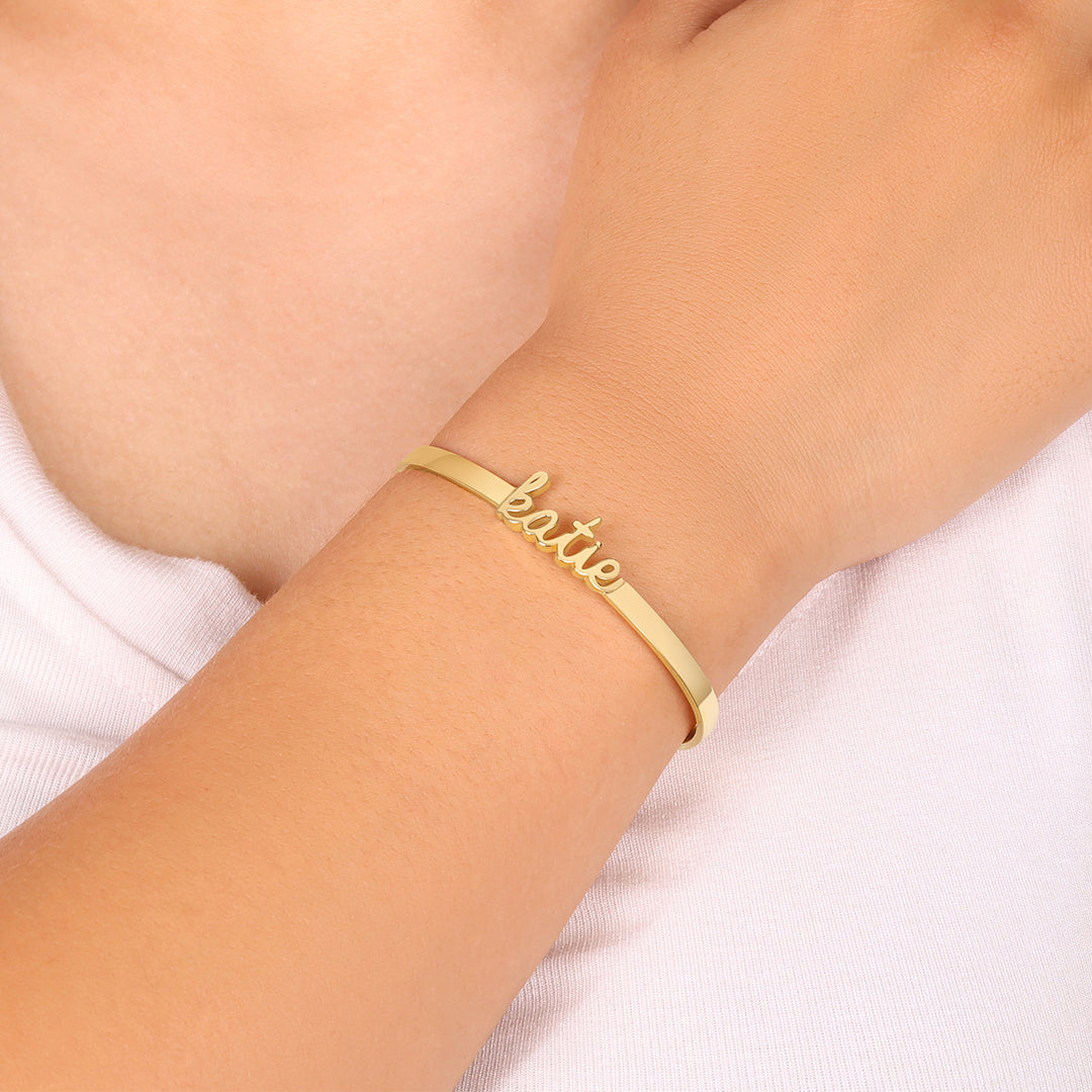 Dainty Name Cuff Bracelet