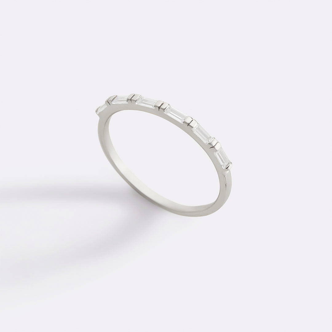 Baguette White Diamond Ring
