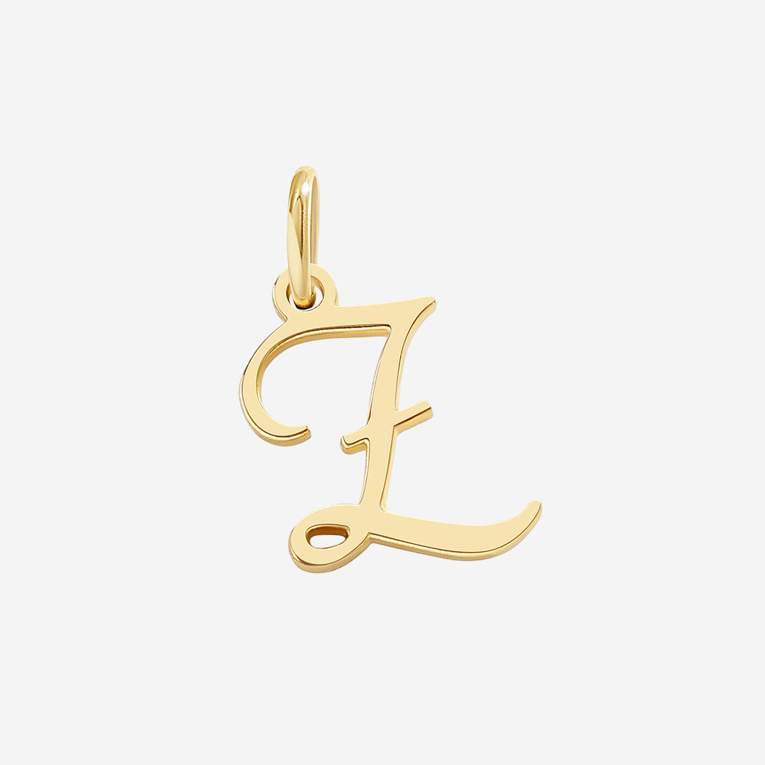 Cursive Initial Charm – Gold