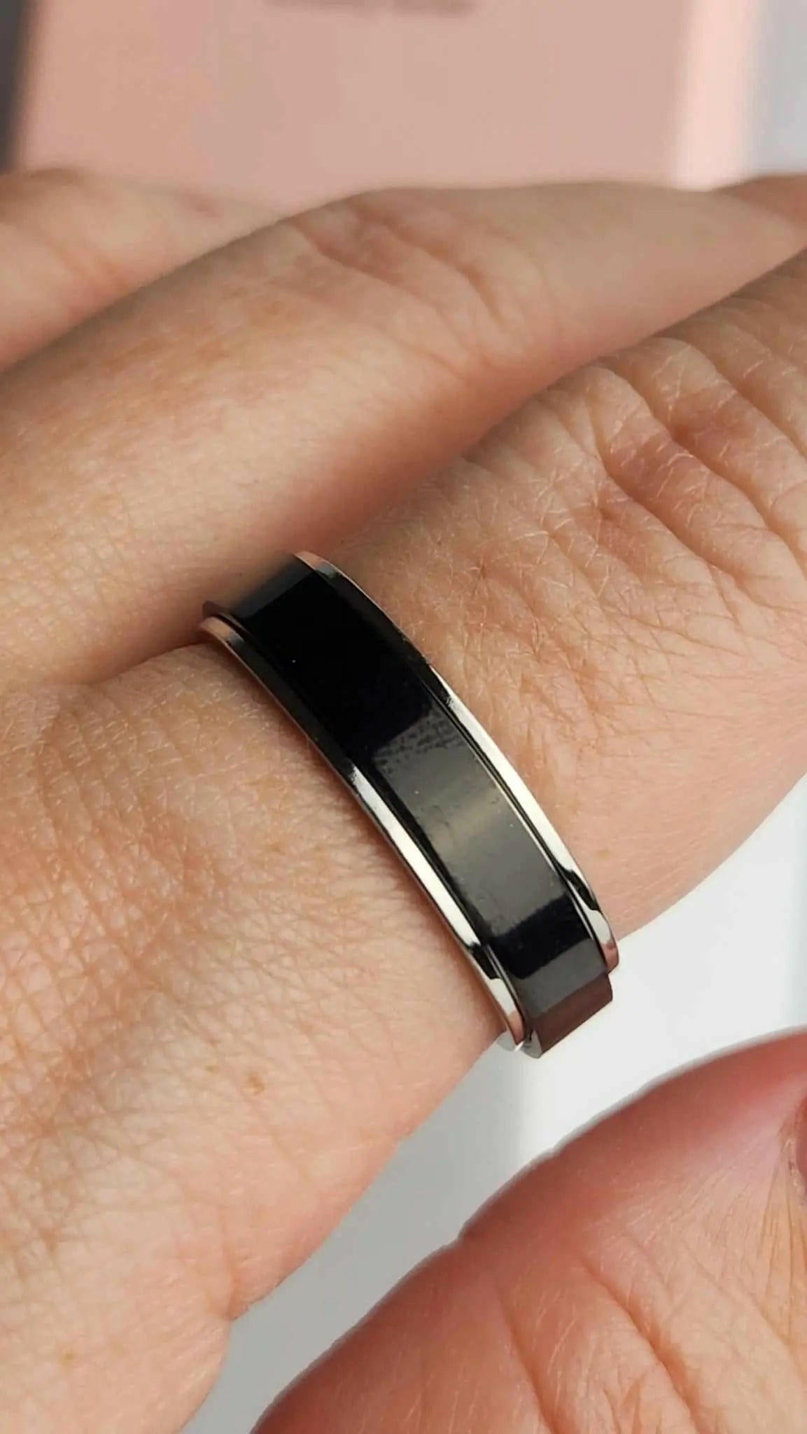 Anillo giratorio Fidget negro