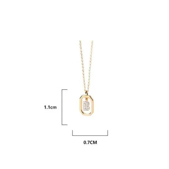 Bianca Letter Zirconia Necklace