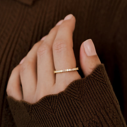 White Sapphire Stacking Ring