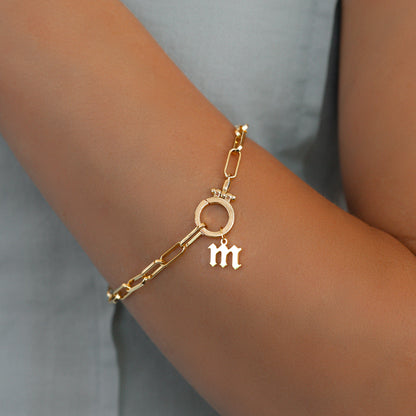 Old English Letter Charm