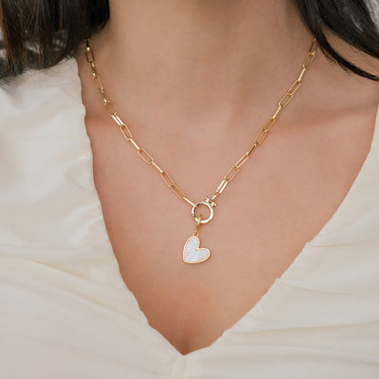 Natural Stone Heart Charm