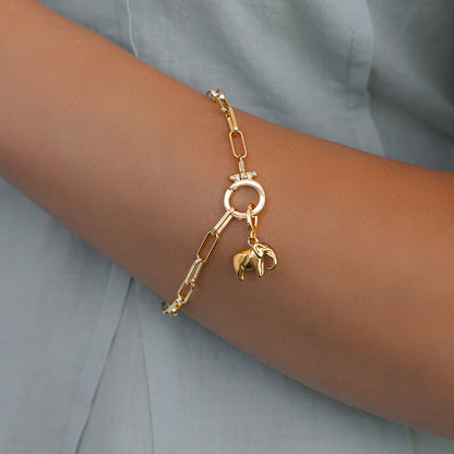Golden Elephant Charm – Luck & Positivity
