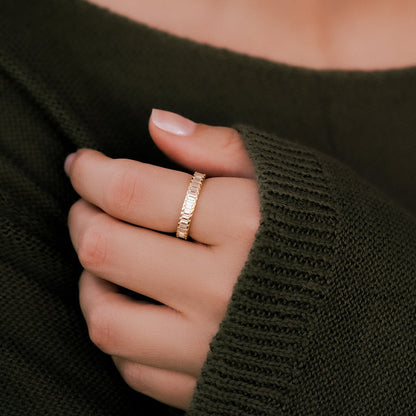 Baguette Birthstone Eternity Band