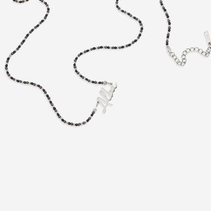 Onyx Beaded Fairy Name Necklace