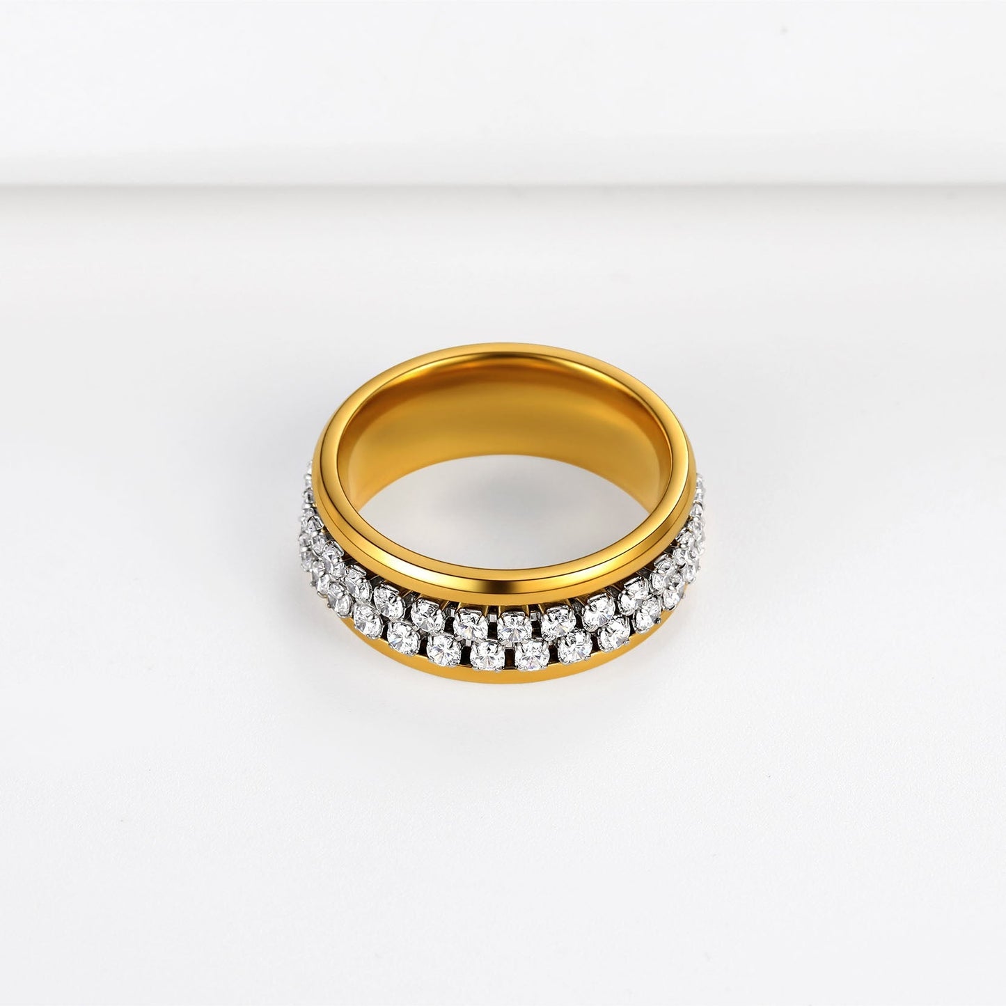 Anillo de circonita cúbica Trivora