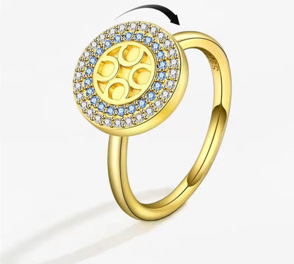 Anillo de armonía celestial de oro