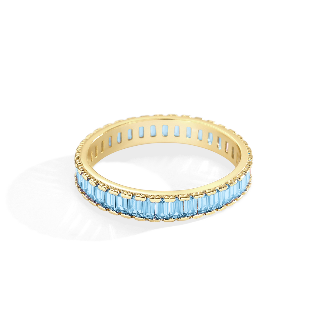 Baguette Birthstone Eternity Band