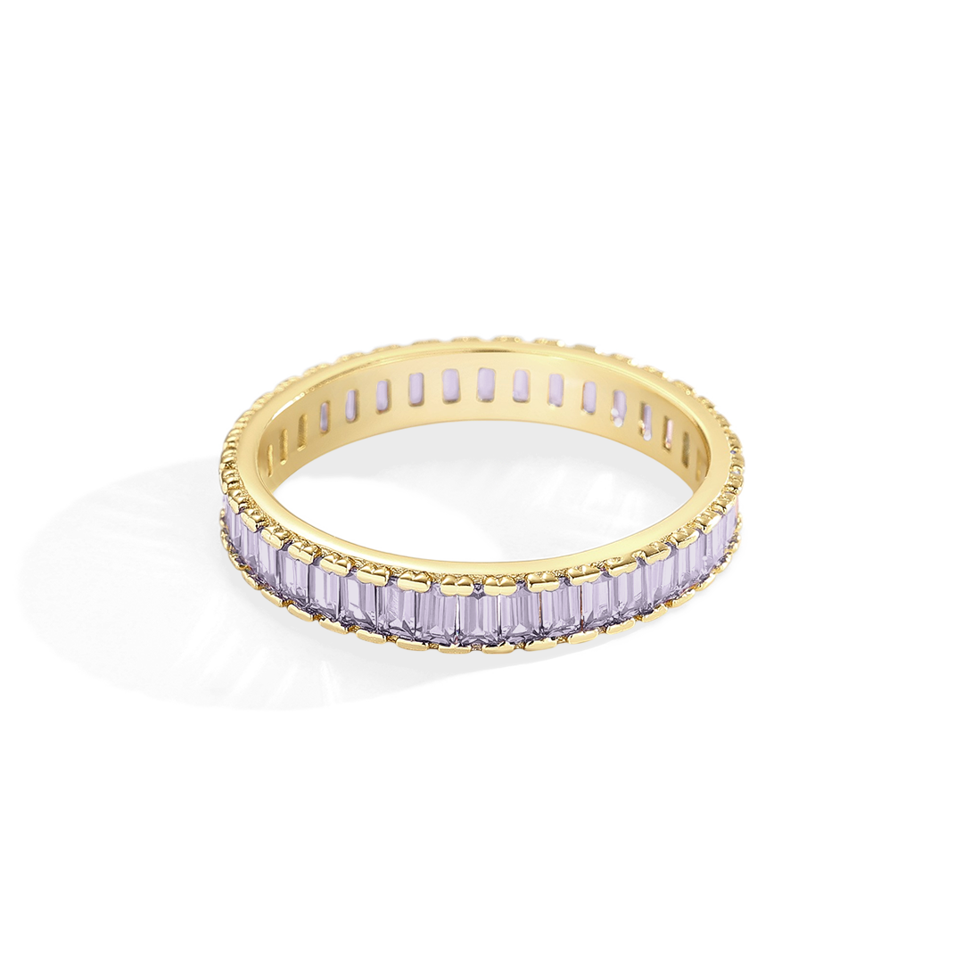 Baguette Birthstone Eternity Band