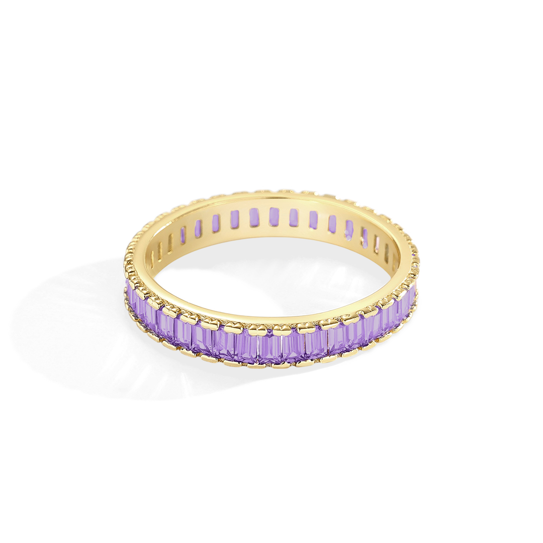 Baguette Birthstone Eternity Band