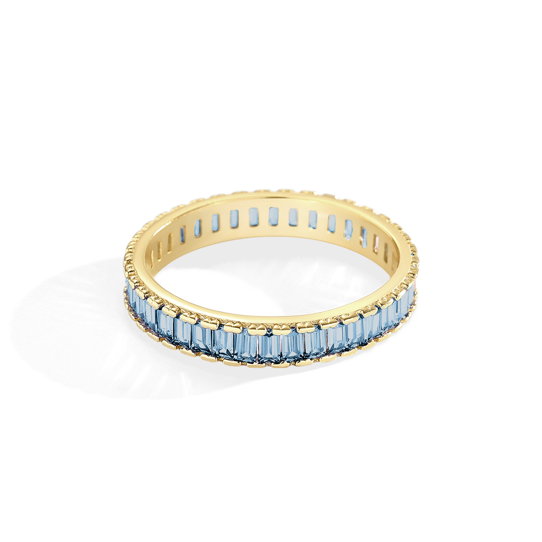 Baguette Birthstone Eternity Band
