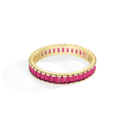 Baguette Birthstone Eternity Band