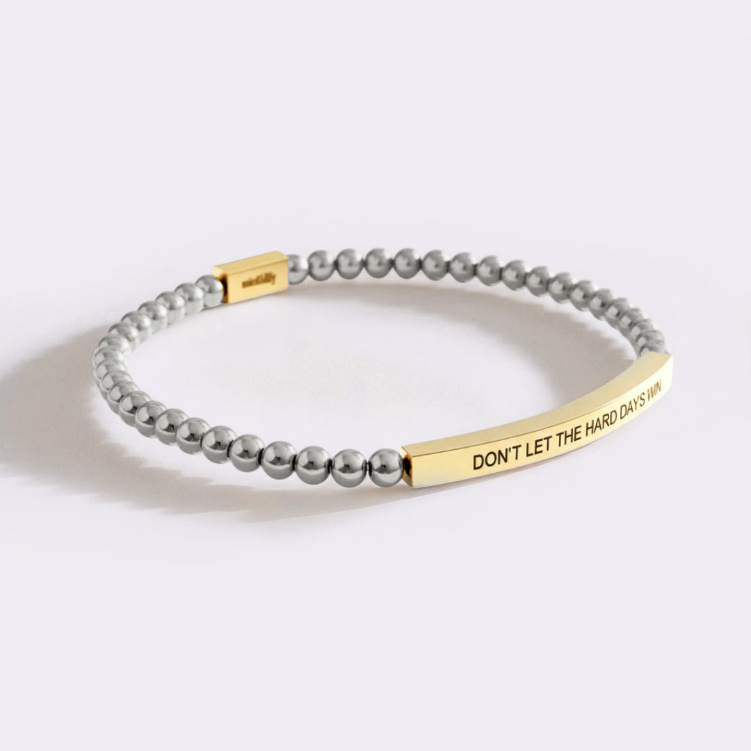 Don't Let The Hard Days Win Beaded Inspire Bracelet