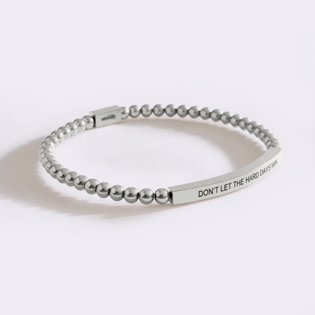 Don't Let The Hard Days Win Beaded Inspire Bracelet