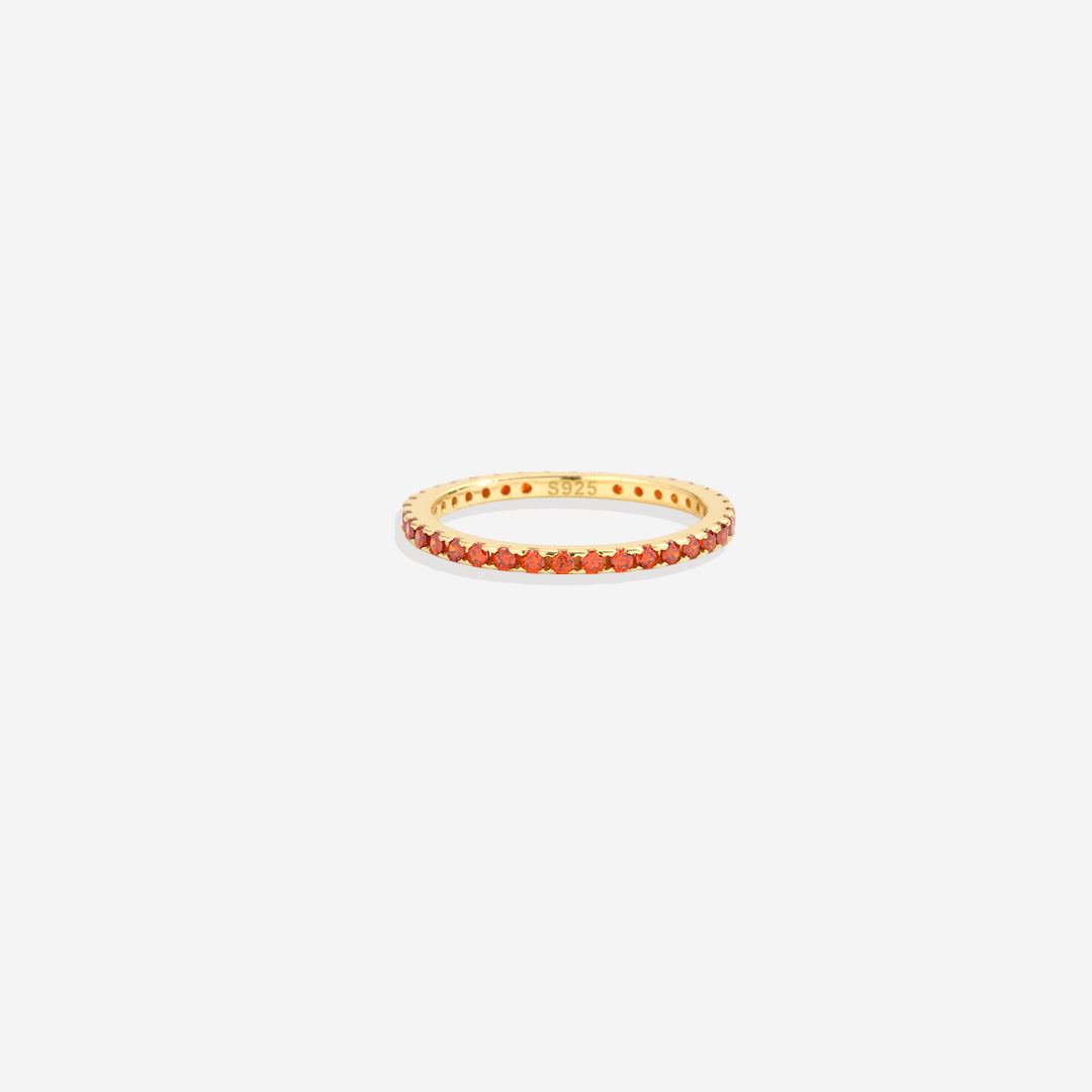 January Birthstone Eternity Stacking Ring