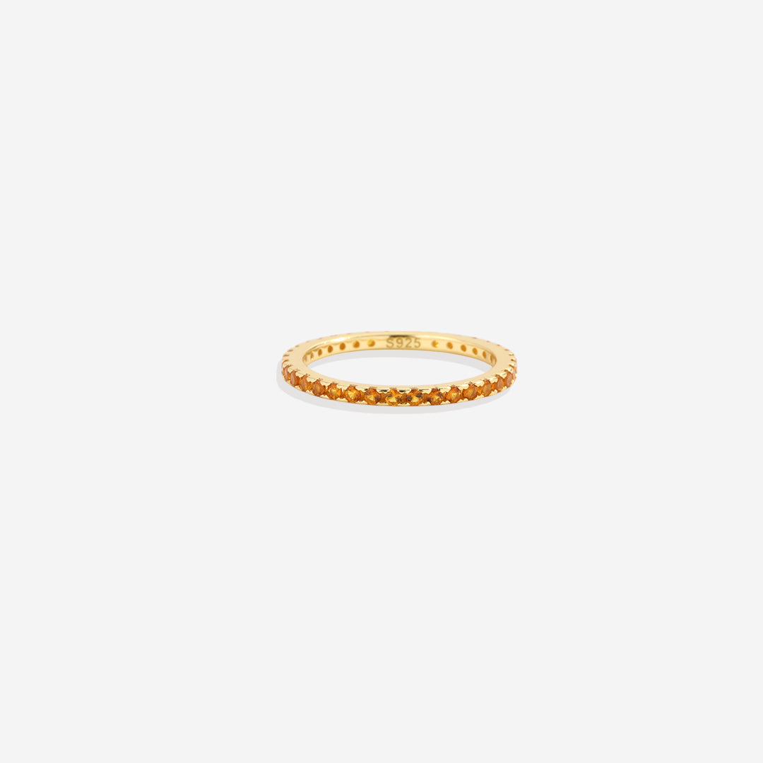 November Birthstone Eternity Stacking Ring