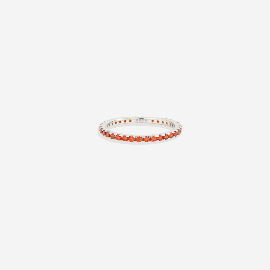 January Birthstone Eternity Stacking Ring