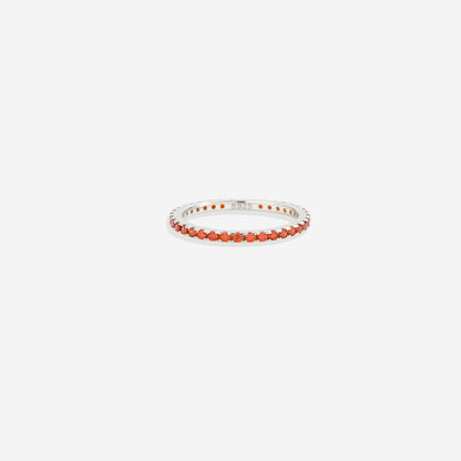 January Birthstone Eternity Stacking Ring