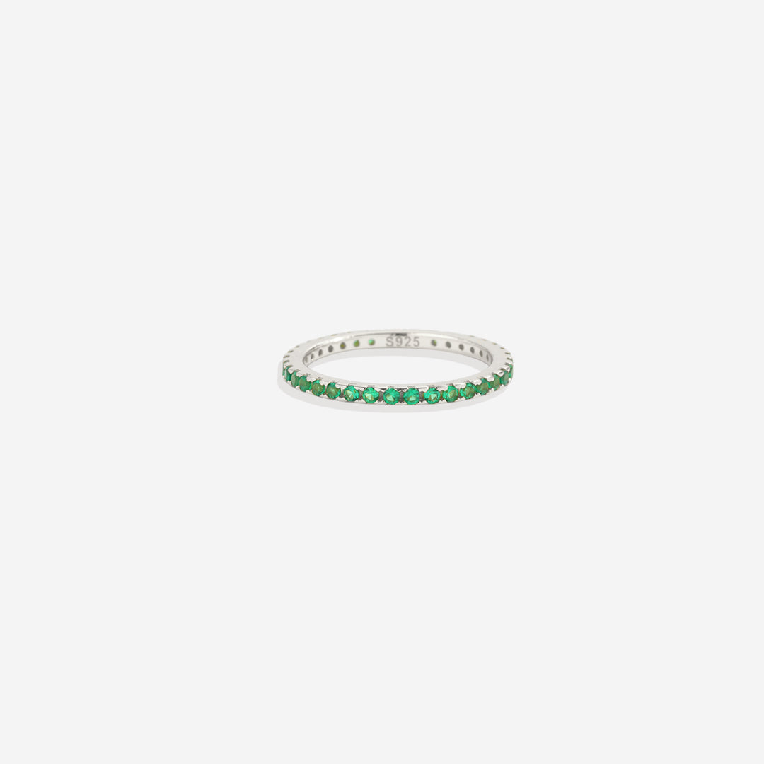 May Birthstone Eternity Stacking Ring