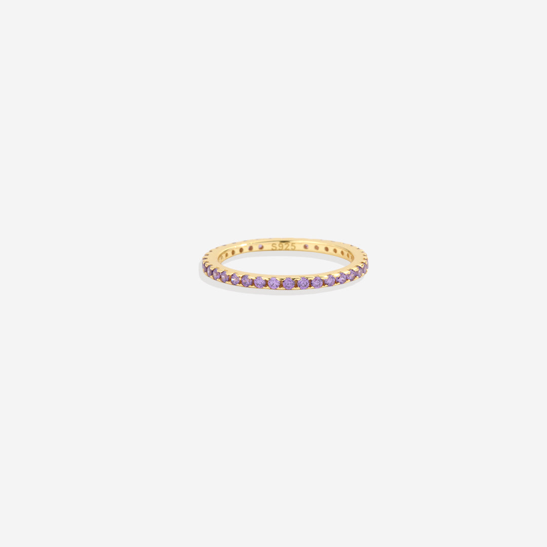 June Birthstone Eternity Stacking Ring