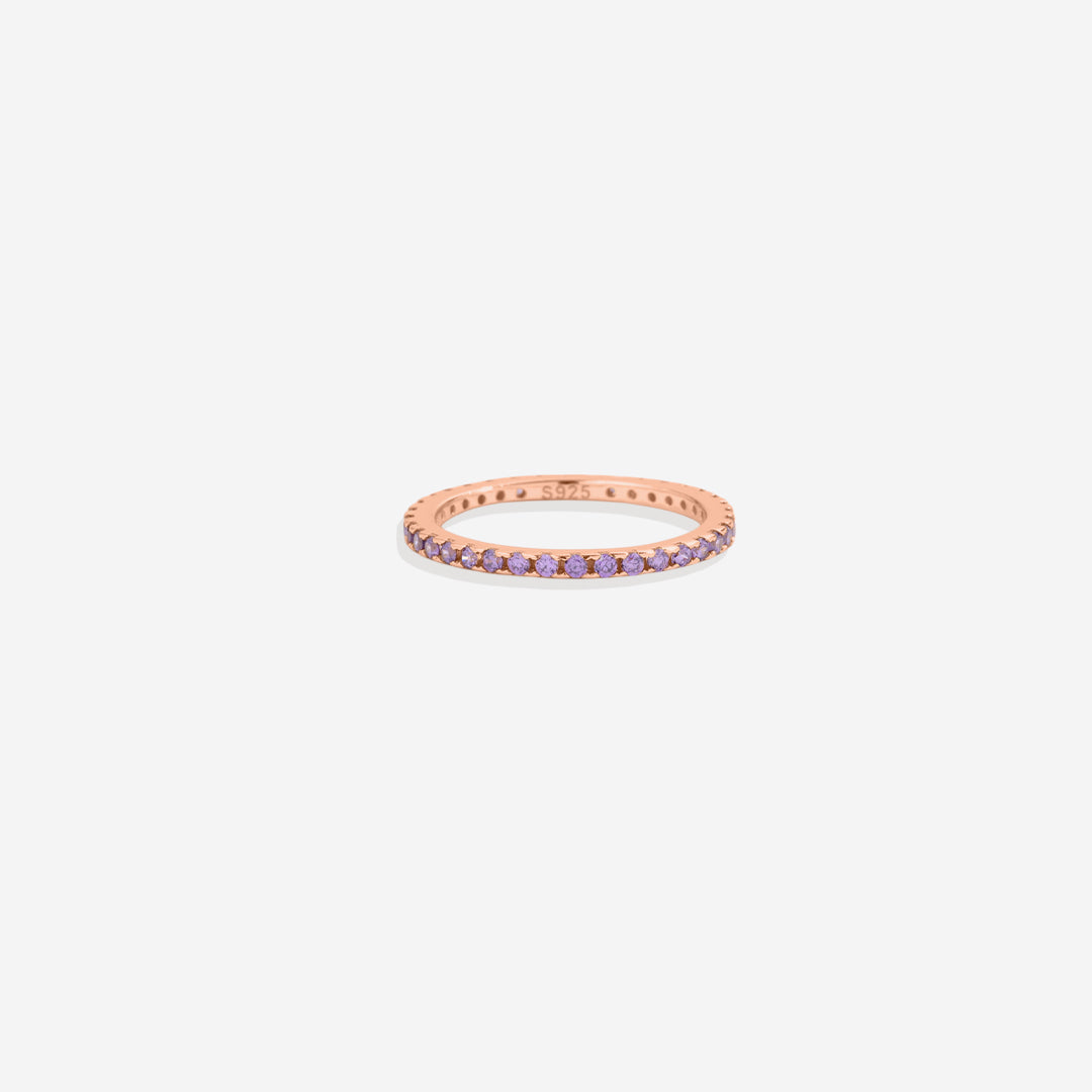 June Birthstone Eternity Stacking Ring