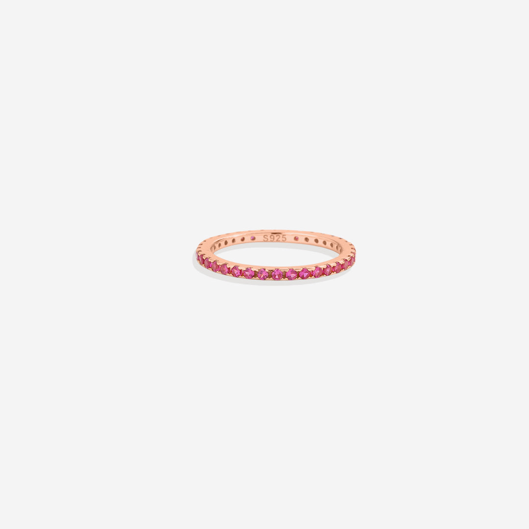 July Birthstone Eternity Stacking Ring