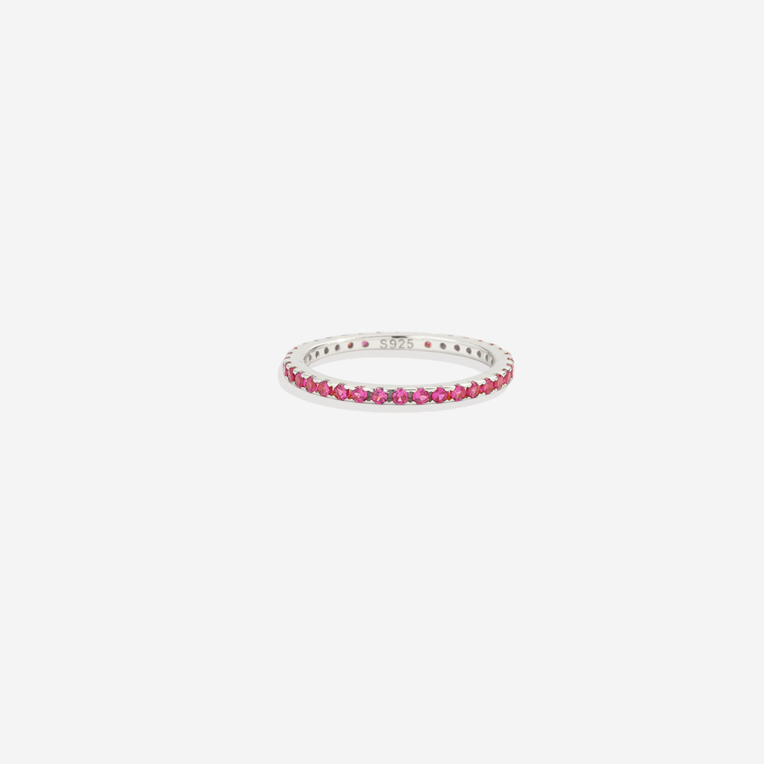 July Birthstone Eternity Stacking Ring