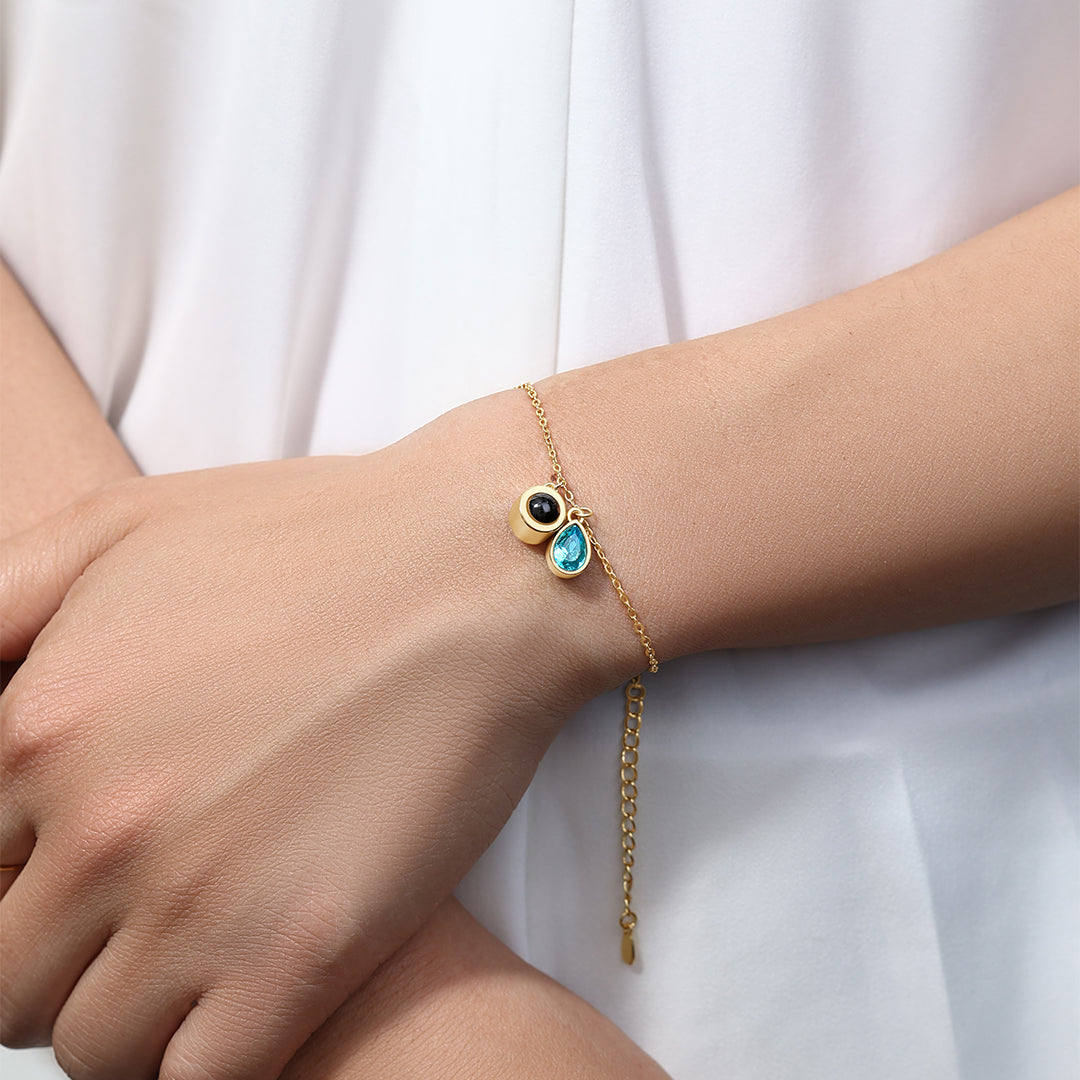 Birthstone Photo Bracelet