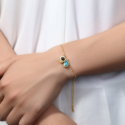 Birthstone Photo Bracelet