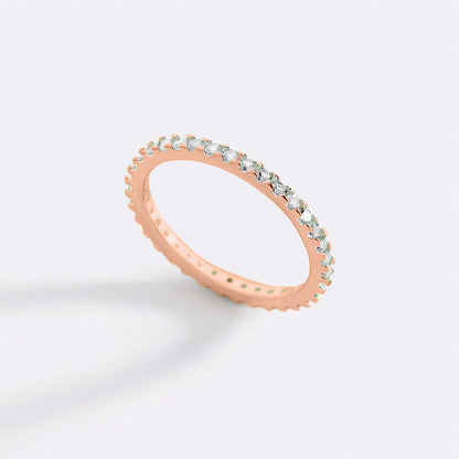 April Birthstone Eternity Stacking Ring