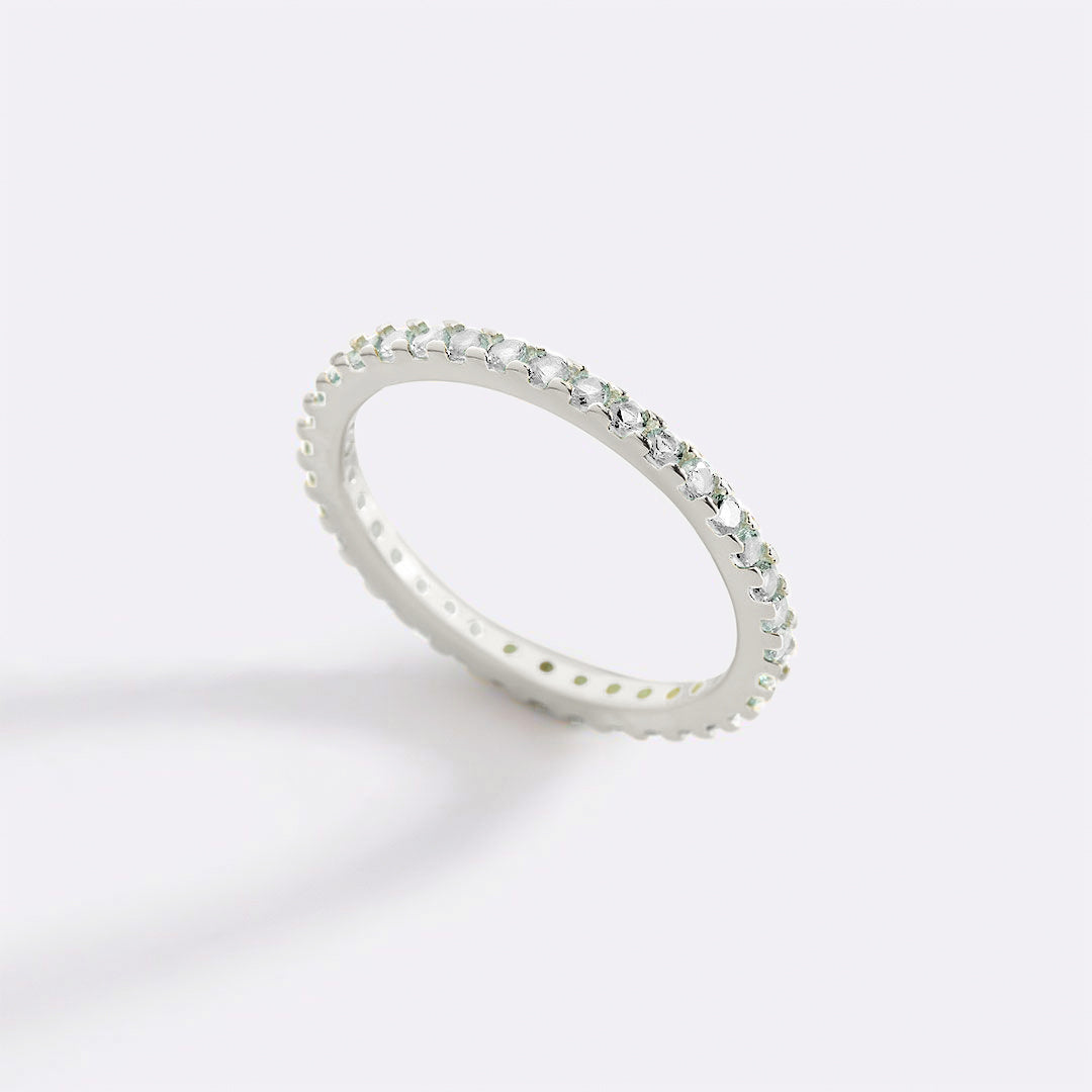 April Birthstone Eternity Stacking Ring