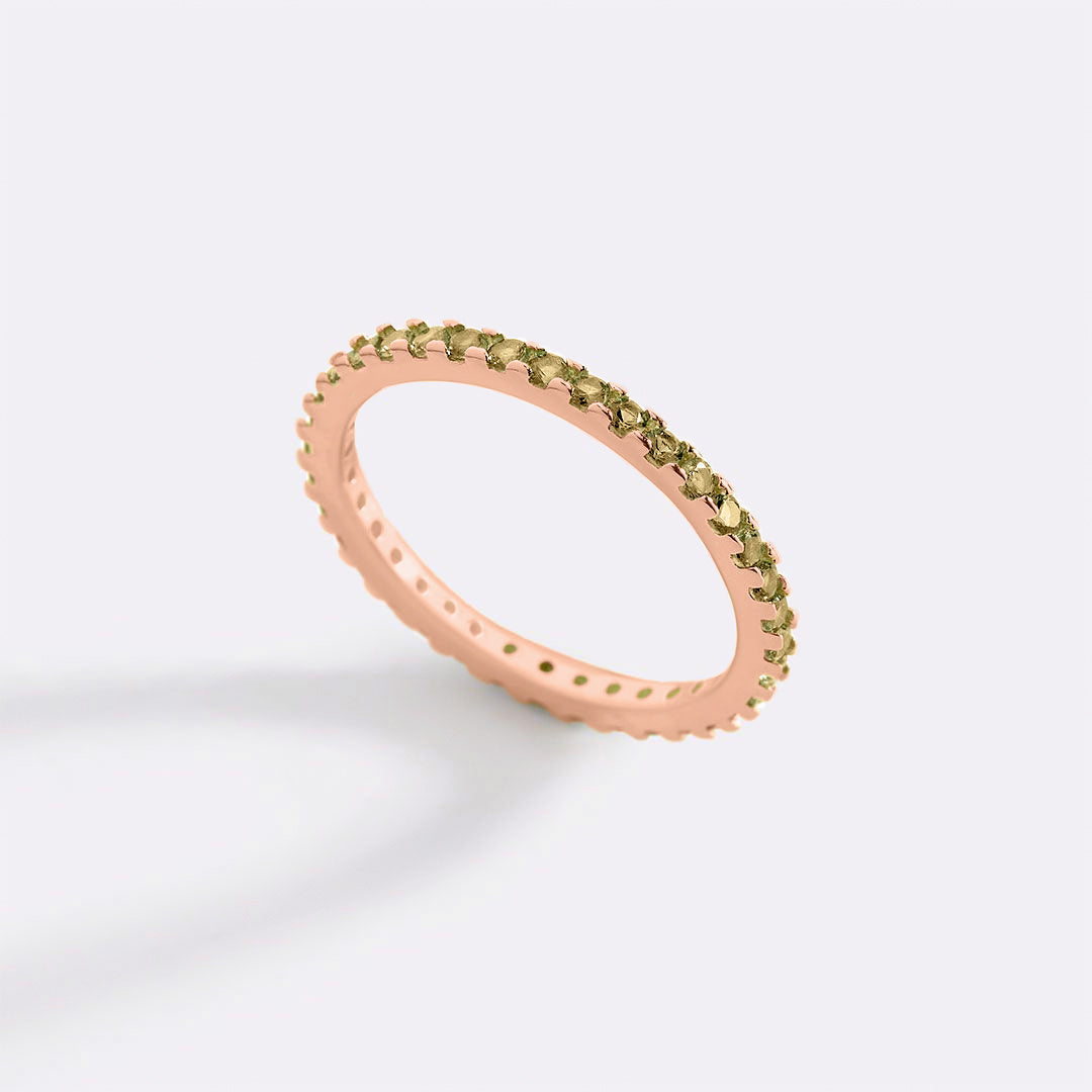 August Birthstone Eternity Stacking Ring