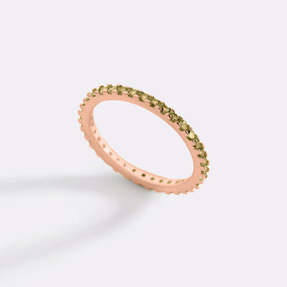August Birthstone Eternity Stacking Ring