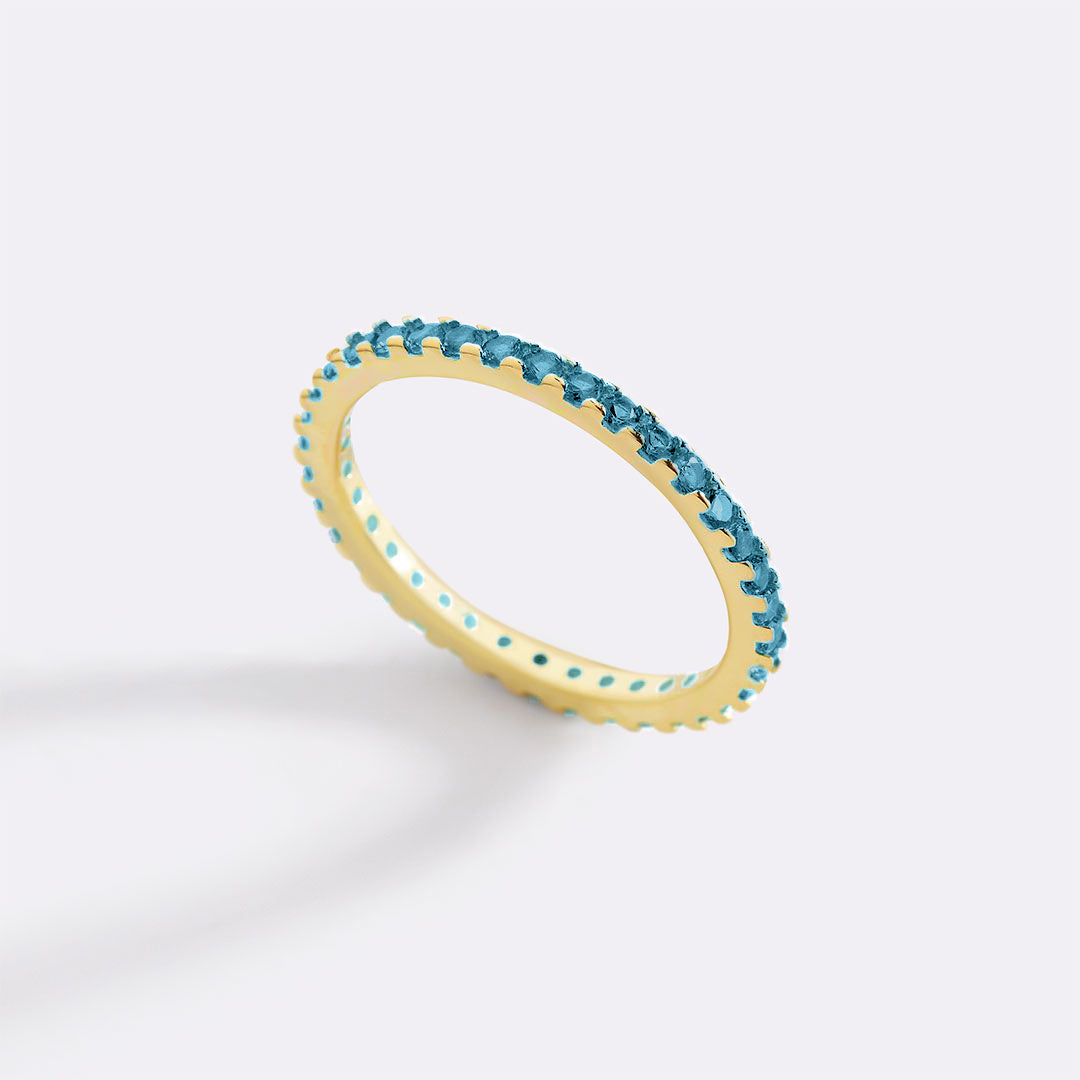 December Birthstone Eternity Stacking Ring