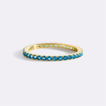 December Birthstone Eternity Stacking Ring