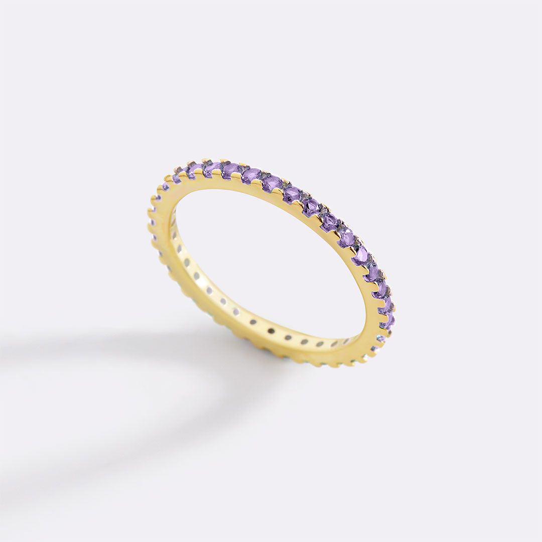 Febuary Birthstone Eternity Stacking Ring