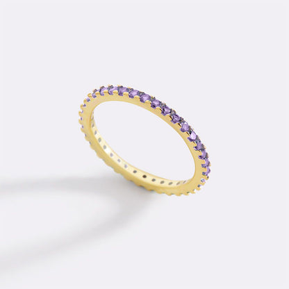 Febuary Birthstone Eternity Stacking Ring
