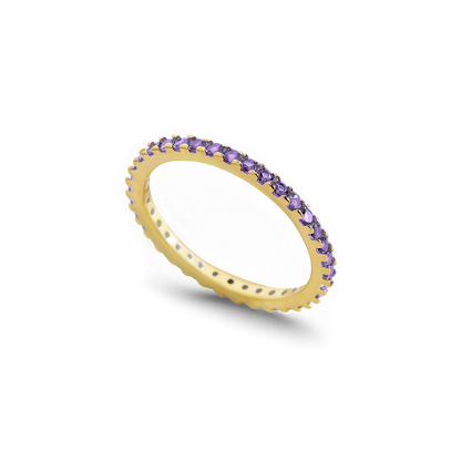 Febuary Birthstone Eternity Stacking Ring