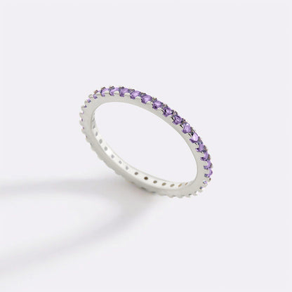 Febuary Birthstone Eternity Stacking Ring
