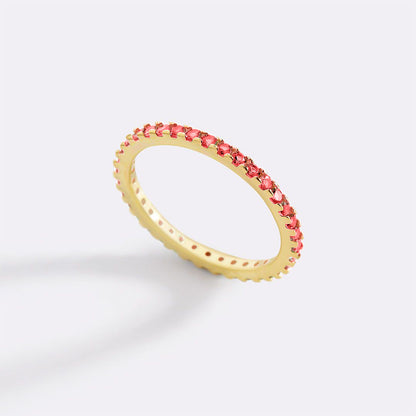 January Birthstone Eternity Stacking Ring