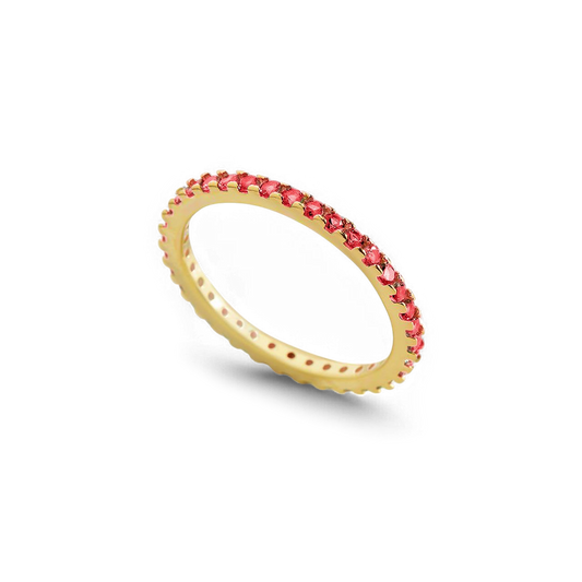 January Birthstone Eternity Stacking Ring