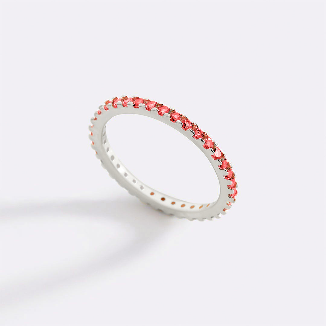 January Birthstone Eternity Stacking Ring