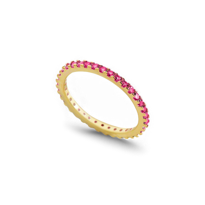 July Birthstone Eternity Stacking Ring