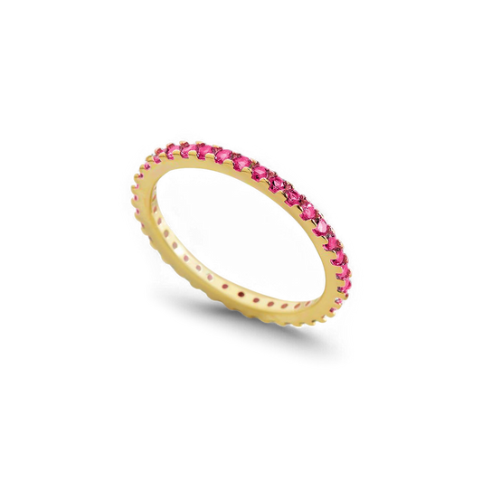 July Birthstone Eternity Stacking Ring