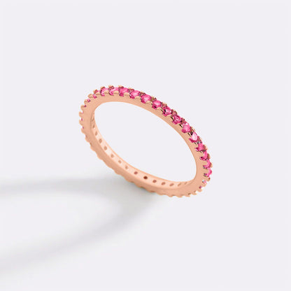 July Birthstone Eternity Stacking Ring