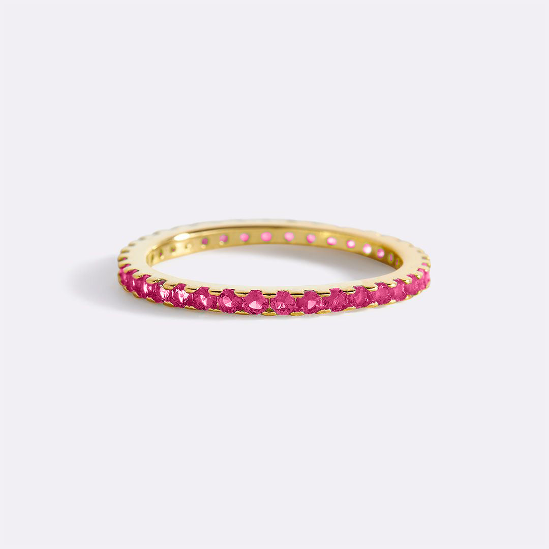 July Birthstone Eternity Stacking Ring